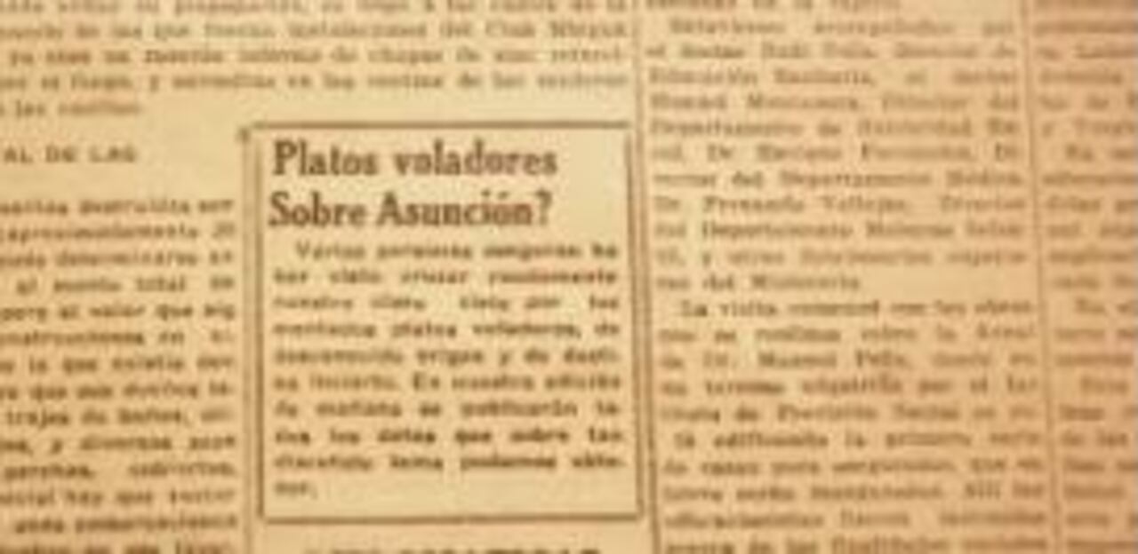 El 25 de febrero de 1948, el diario La Tribuna hacía unapublicación sobre avistamiento de platos voladores.