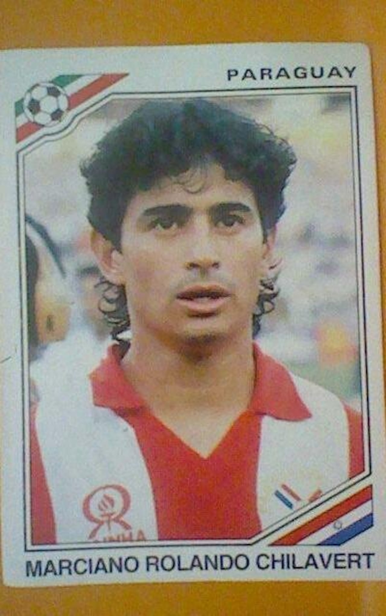 Rolando, en las “figuritas” coleccionables de Mexico 86.