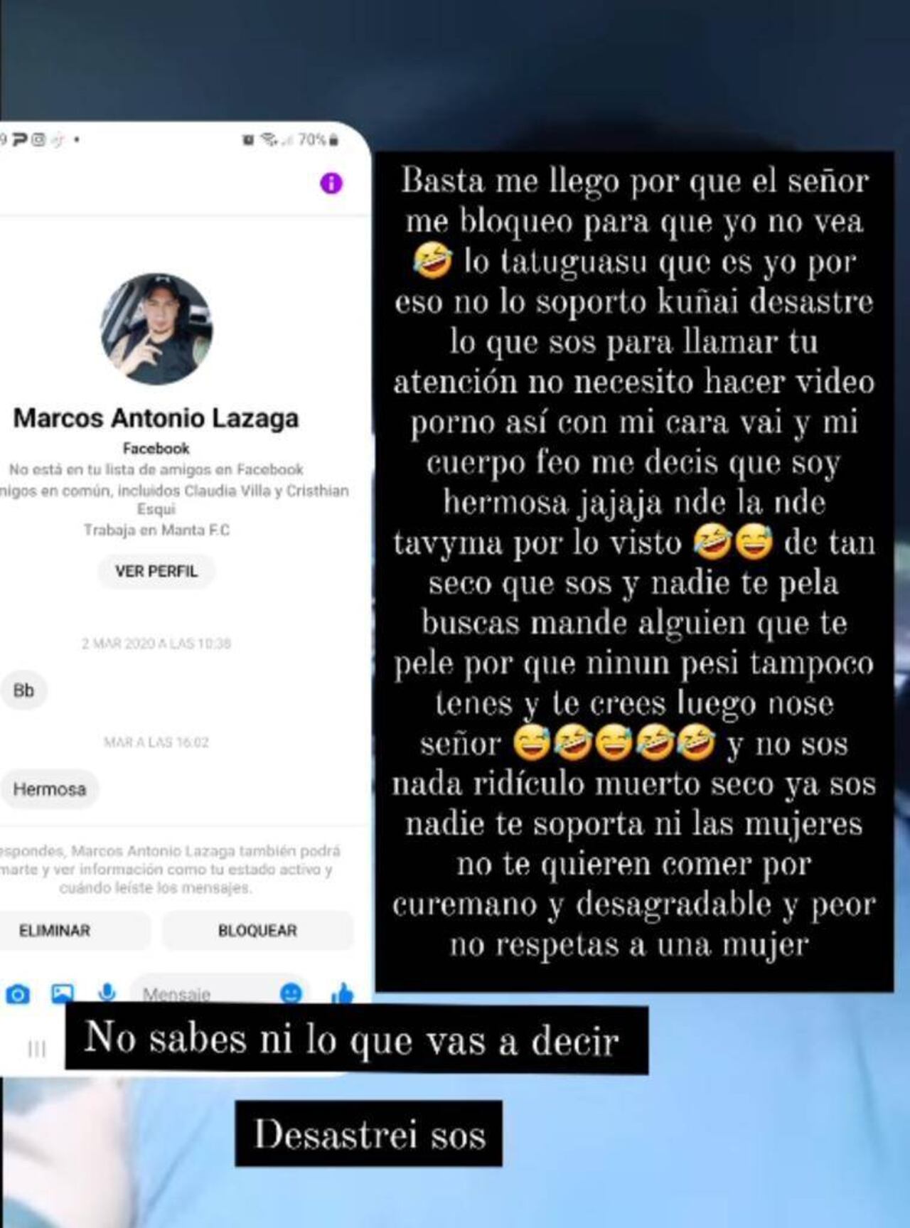 La respuesta de Janet Lagaza.