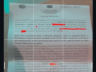Denuncian amenazas del presi de la Liga Sanlorenzana