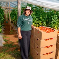 Ganaba 500 mil en una cabina y hoy la rompe produciendo tomates