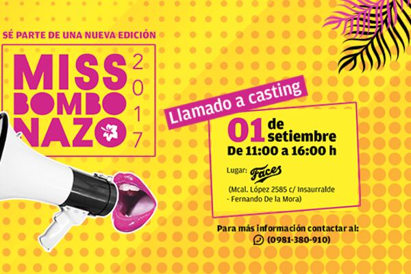 Bases y condiciones para "Miss Bombonazo 2017".