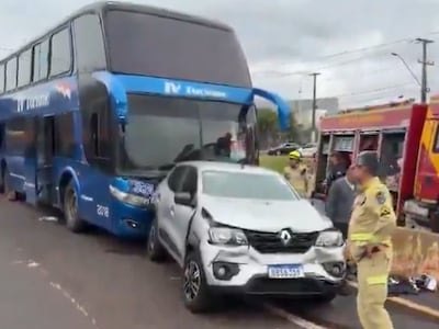 Chocaron buses que regresaban de Brasil con hinchas de Cerro Porteño
