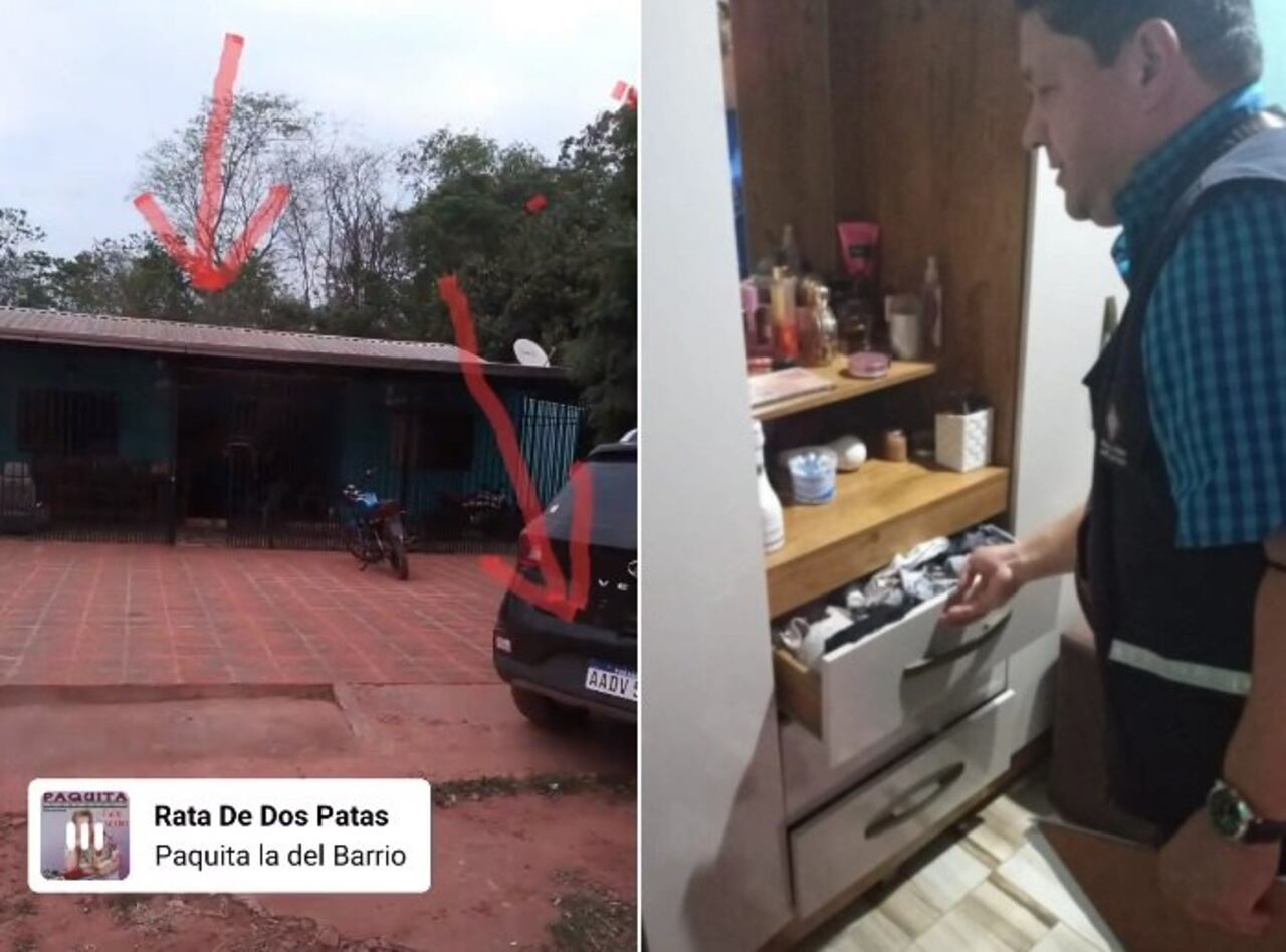 Rodolfo compartió en redesfotos del allanamiento.