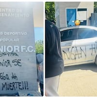 Hinchas del Junior le “redecoraron” el auto a Guille Paiva