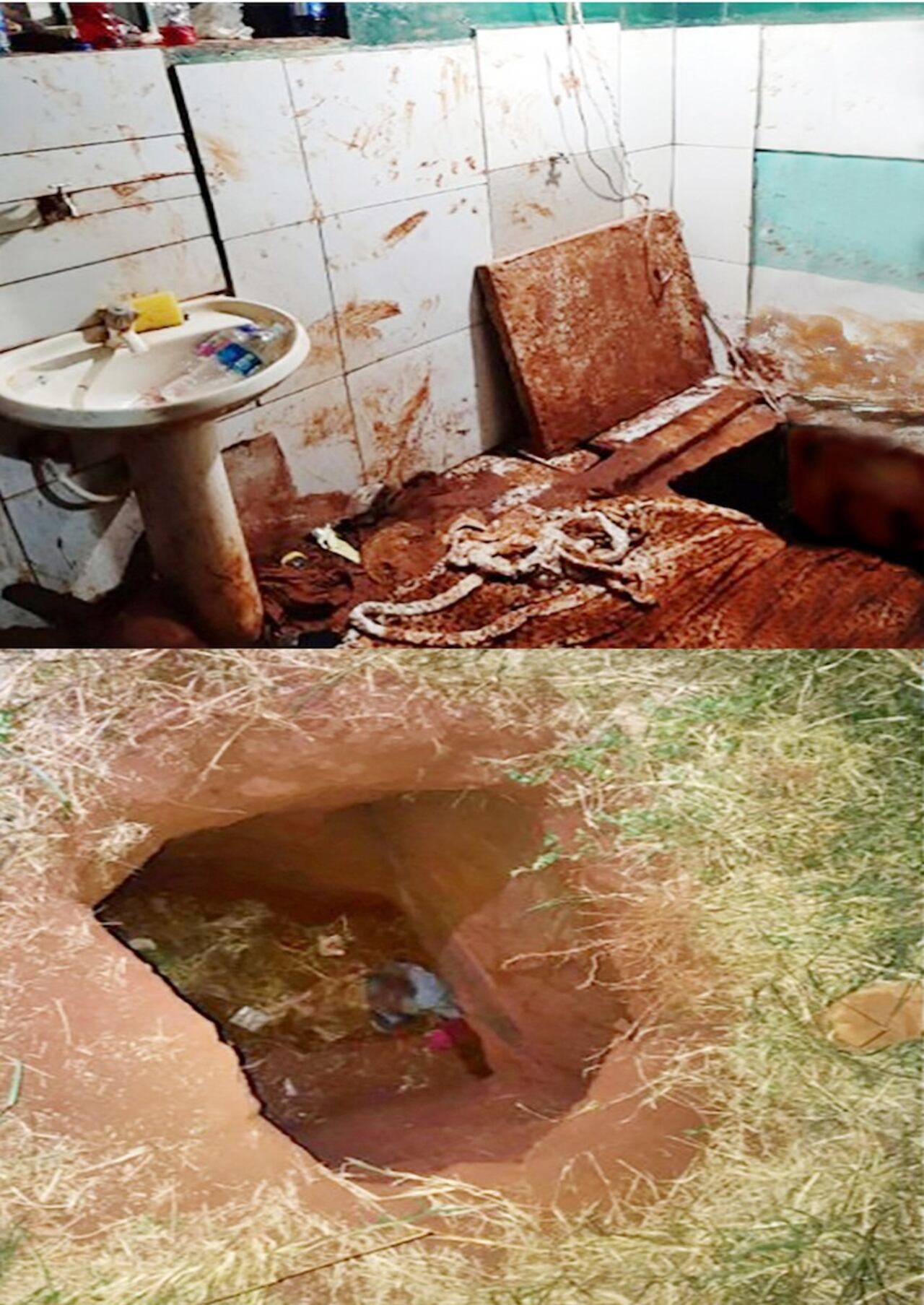La salida del túnel estaba a pasos de la garita de guardia, la entrada estaba en un baño. GENTILEZA.