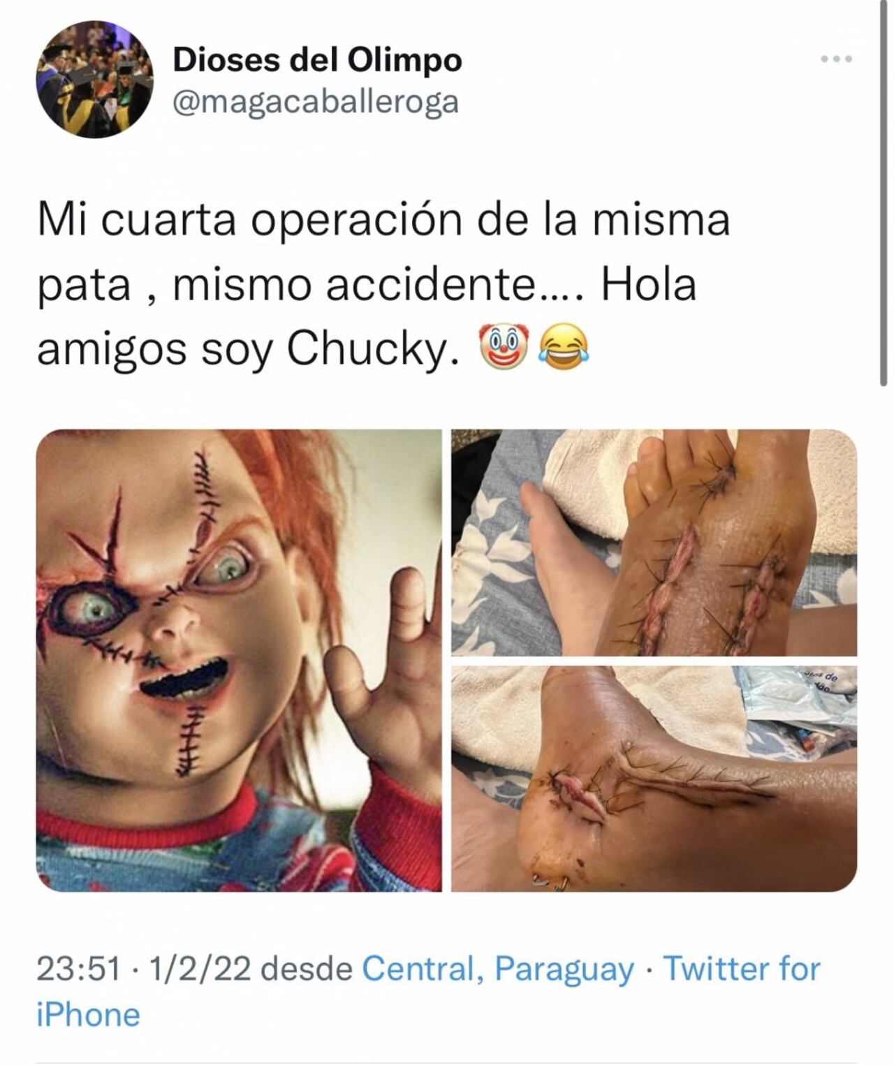 El posteo en Twitter de Maga Caballero.