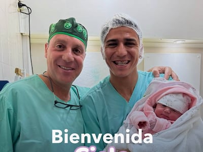 Llegó Cielito, la hija del pelotero Junior Marabel