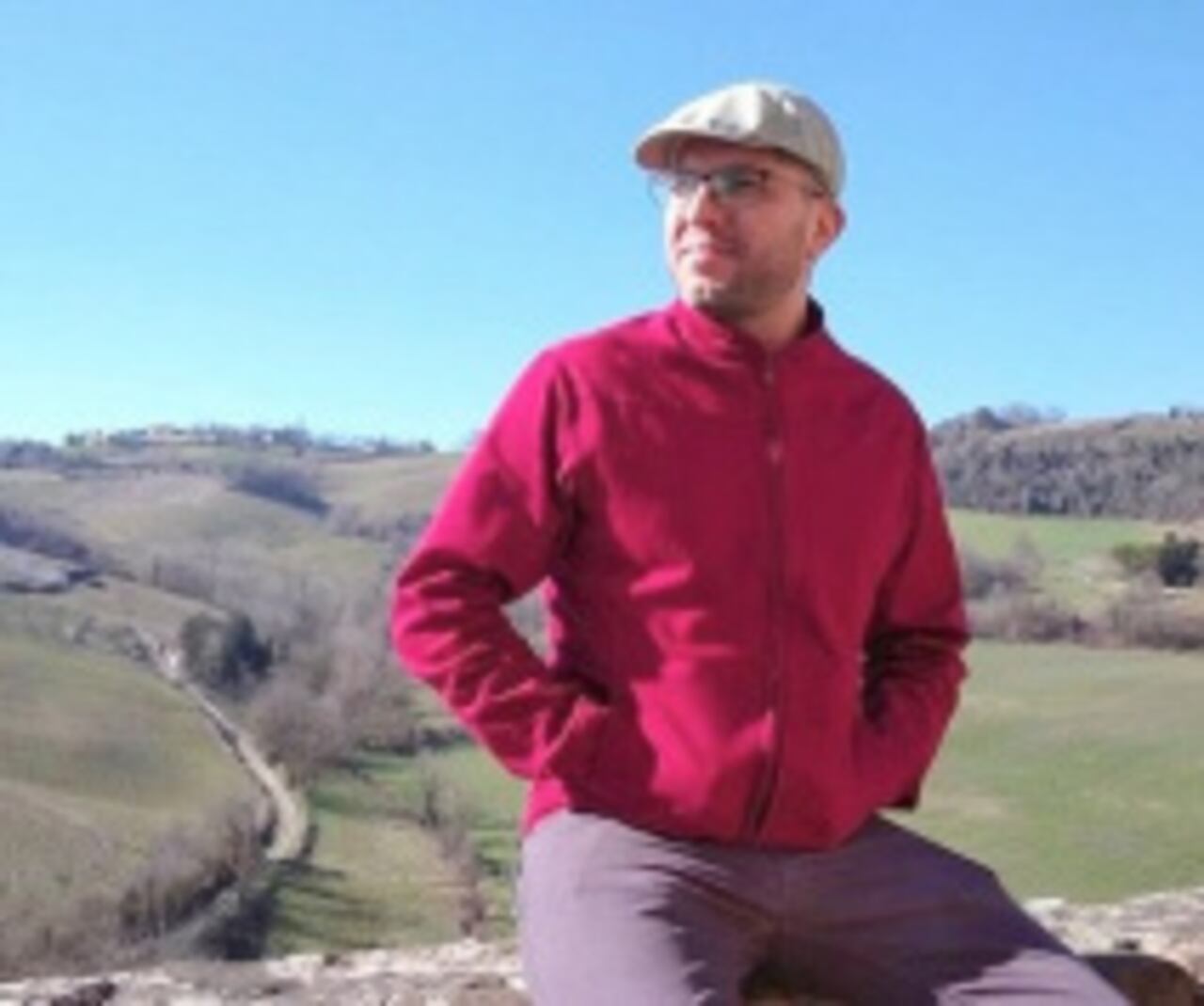 Cuando se paseaba tranquipa por Italia. Salió en medio de la alerta roja.