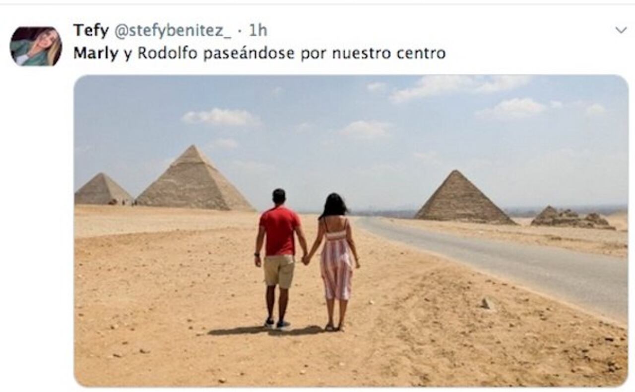 La gente, imaginándose cómo sería Paraguay con los paisajes de Egipto.