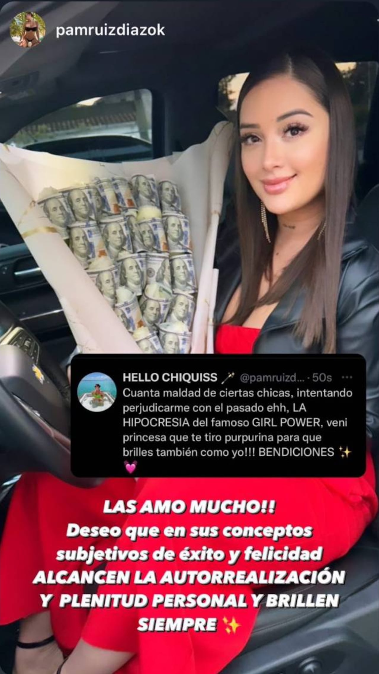 Pamela Ruiz Diaz lanzó un mensaje para sus detractoras. (FOTO: @pamruizdiazok)