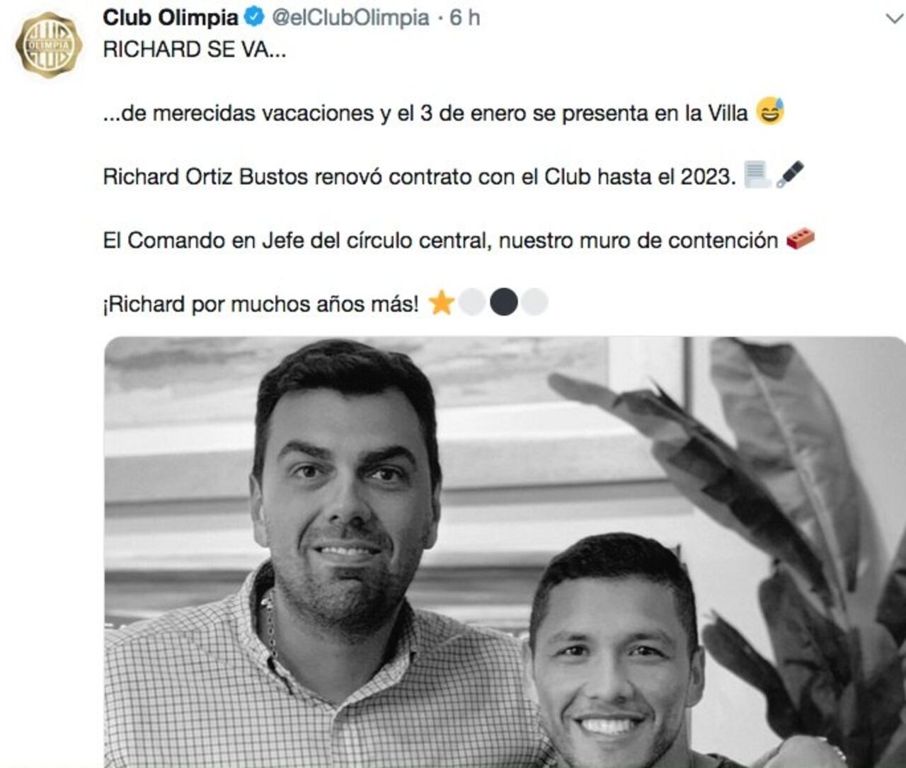 El tuit de la cuenta oficial del club que generó todo tipo de comentarios.