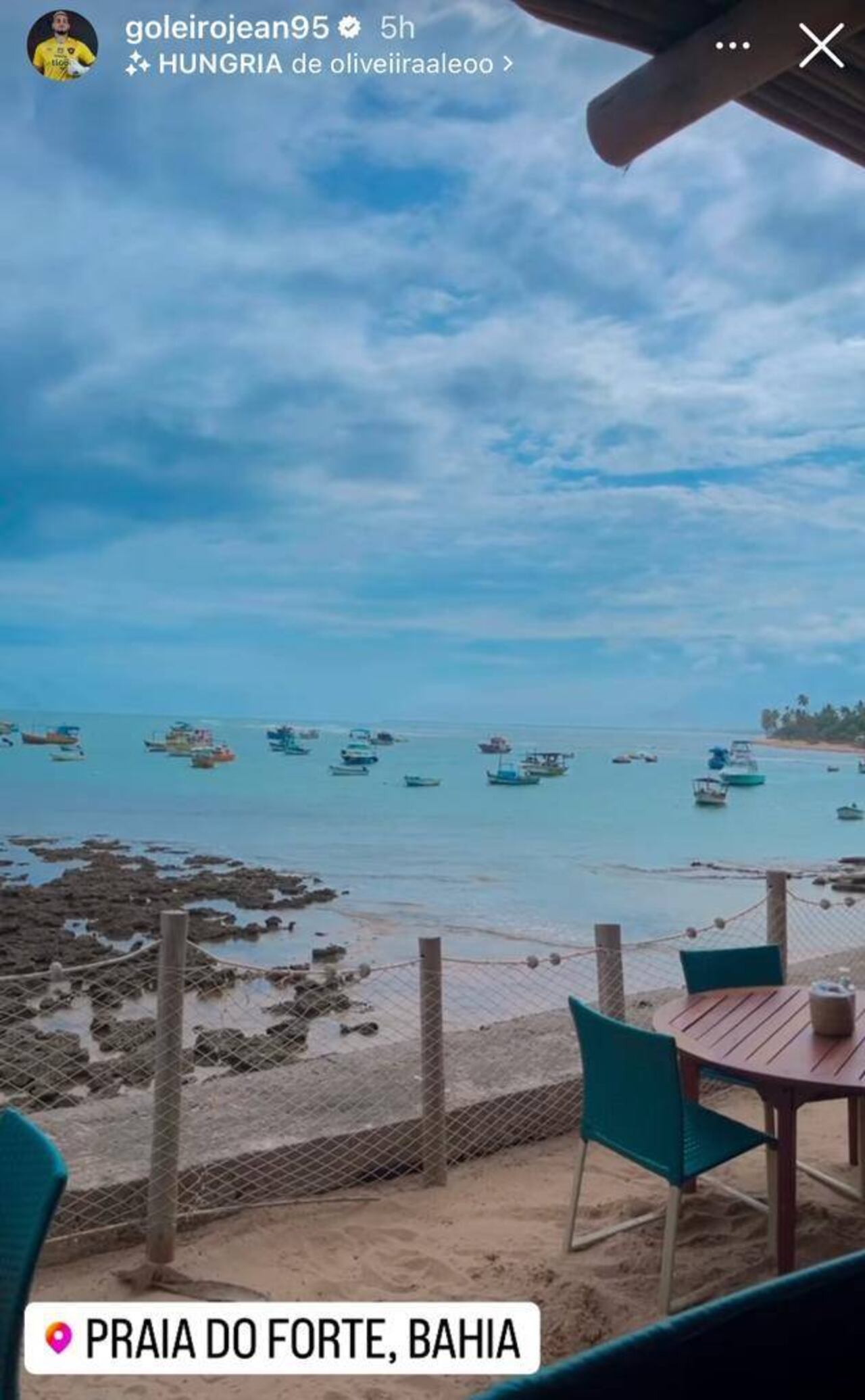 La vista del mar, desde donde hoy estuvieron almorzando.
