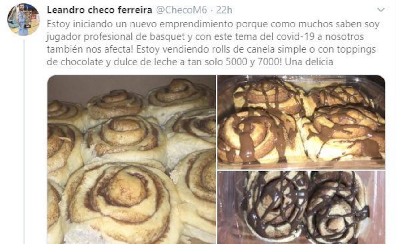 Así promociona en Twitter su producto Ferreira, y según contó, le va muy bien.