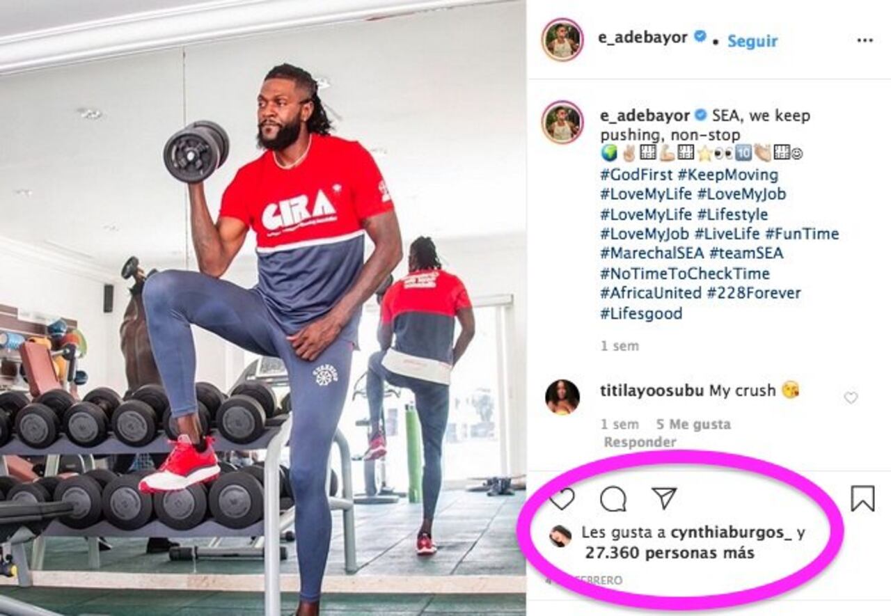 El “me gusta” de Cynthia Burgos.