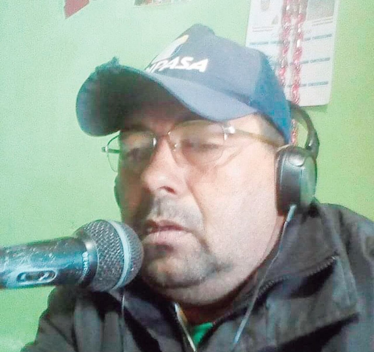 La víctima fatal, el radialista Bernardino Alegre.