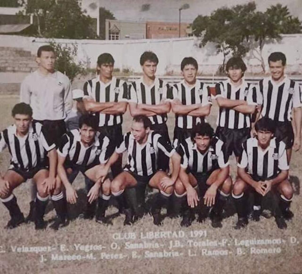Una formación de Libertad, donde Sanabria supo destacarse.