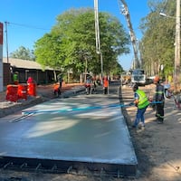 Avanzan obras sobre la avenida Avelino Martínez