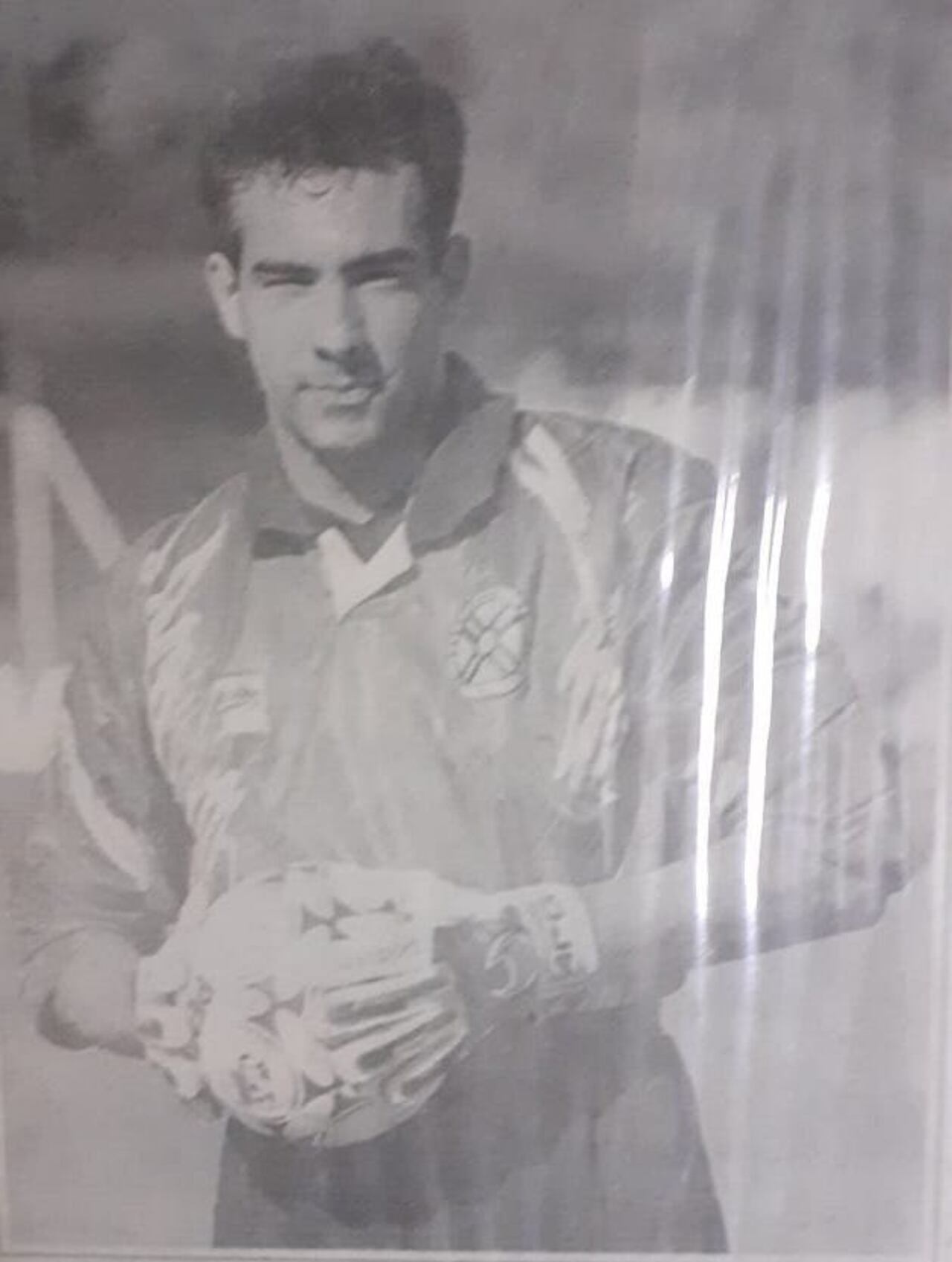 Con la casaca de la selección.