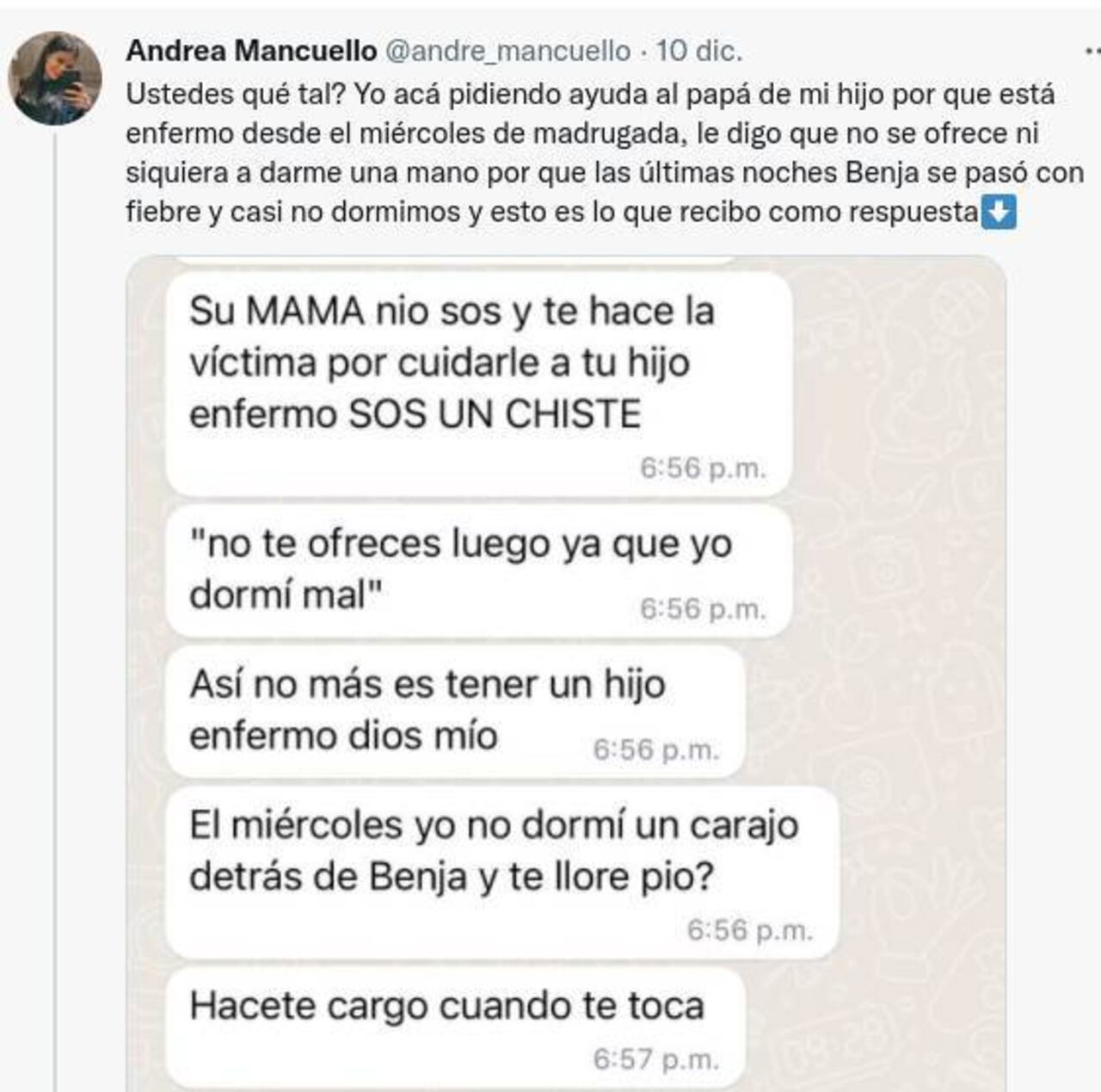 El plagueo y escrache que hizo la mamá soltera.