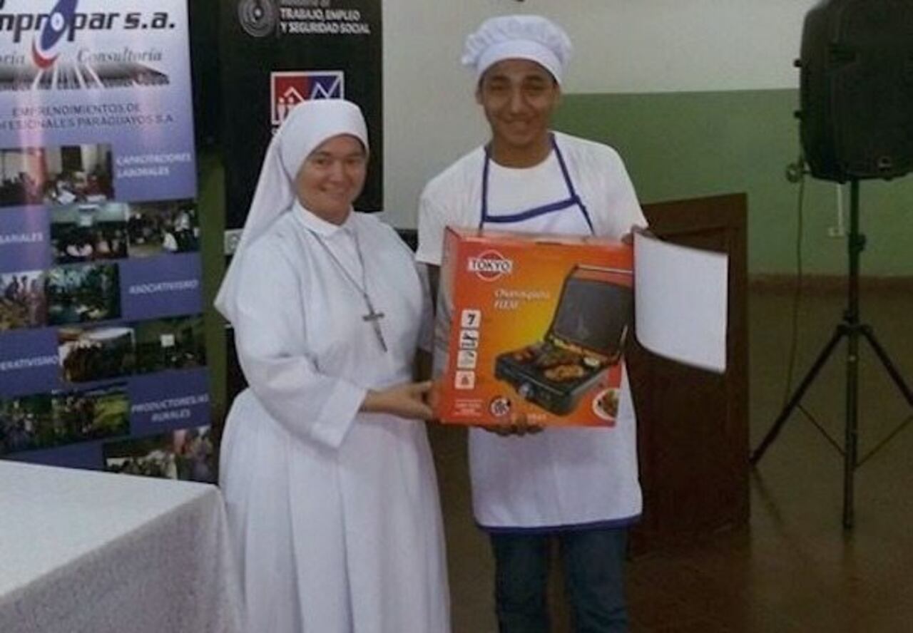 Cada participante recibió una plancha grill antiadherente.