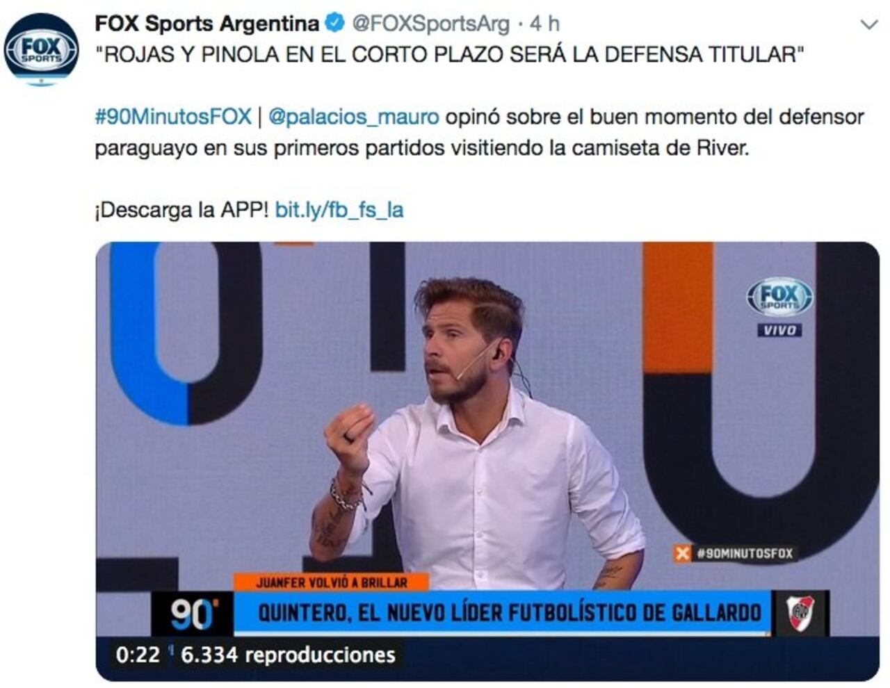 Páginas seguidoras de River también le dieron alto destaque al guaraní.