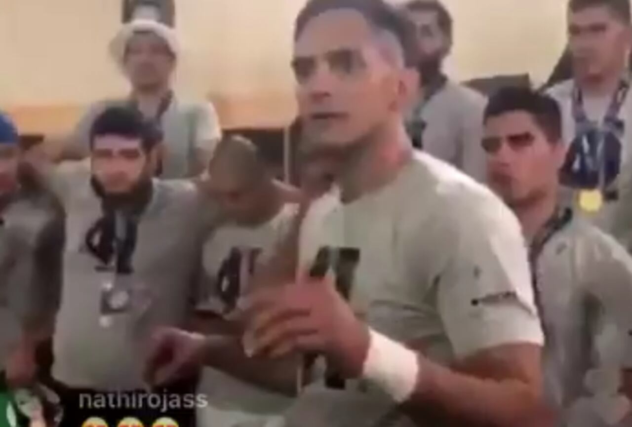 VIRAL. Recorrió las redes el video de Roque hablando en el vestuario tras el campeonato obtenido.