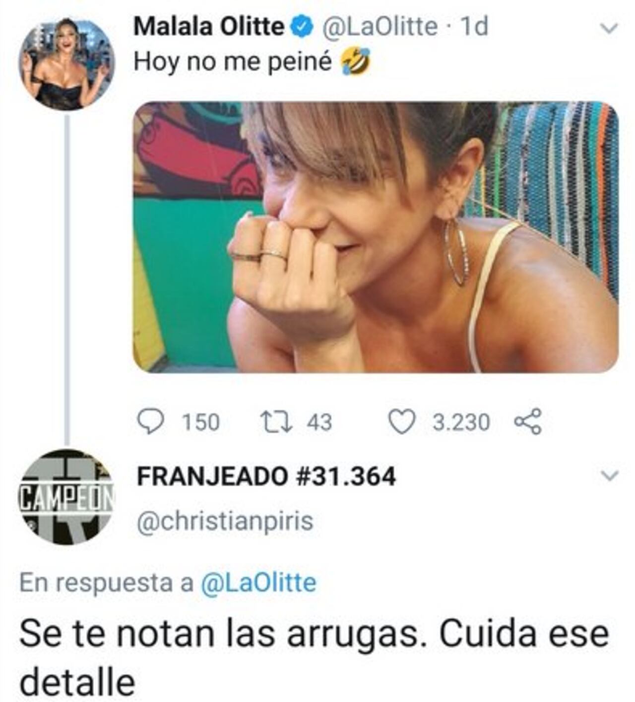 La foto de la conductora que causó sarambi. (Foto Twitter)