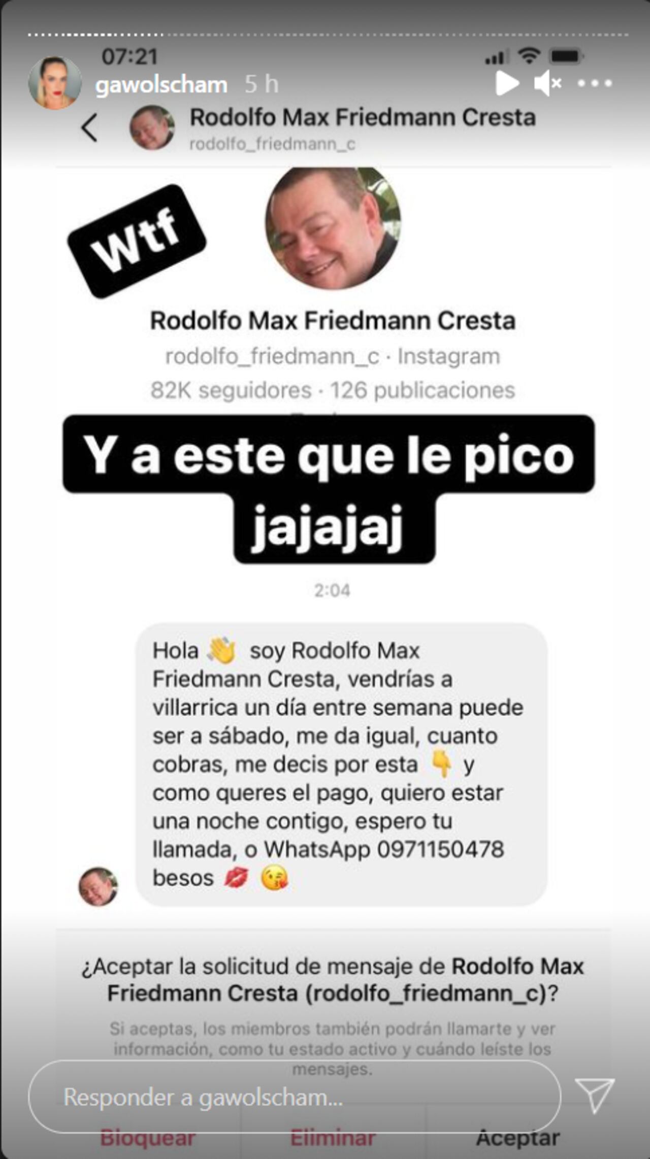 Estas son las historias que tiró la cuerona en su Instagram