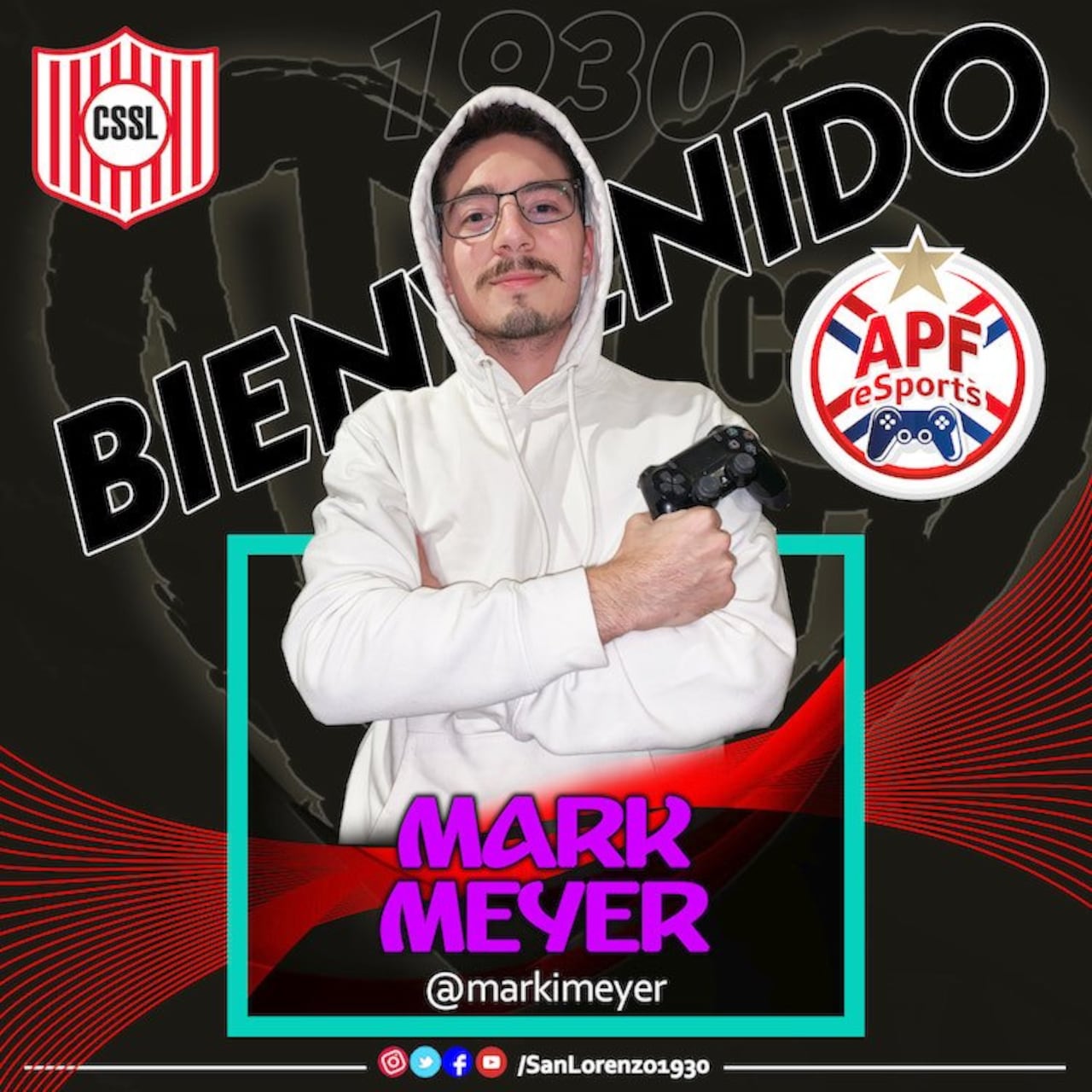 Así presentaron a Mark en las redes del Rayadito.