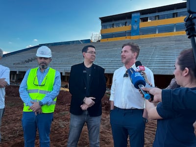 Presi de la Conmebol recorrió estadios