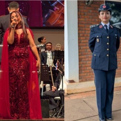 ¡Policía cantante! la música la vistió de azul y hoy canta para servir