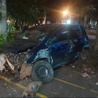 Ka’ucho terminó sobre la vereda y por suerte no hubo heridos