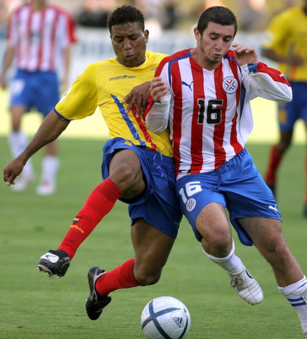 El caaguaceño durante un duelo de Eliminatorias entre Ecuador y Paraguay.