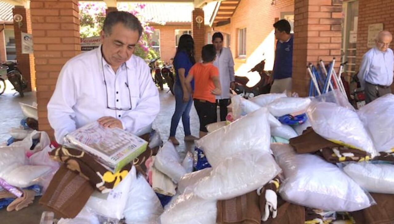 El martes, las donaciones llegaron al hospital.