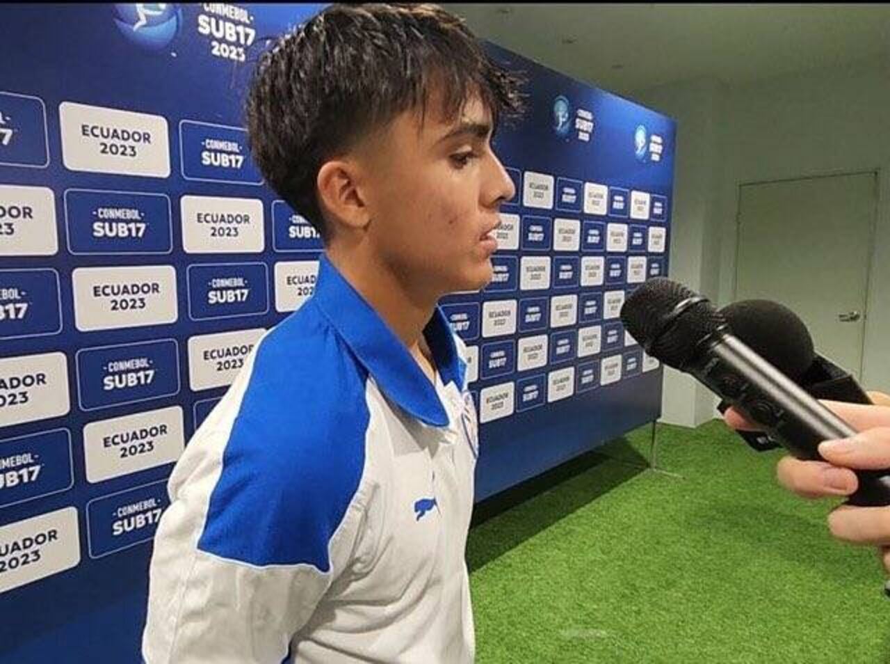 Fabricio Baruja, jugador de la Selección Paraguaya Sub 17. Foto (APF)