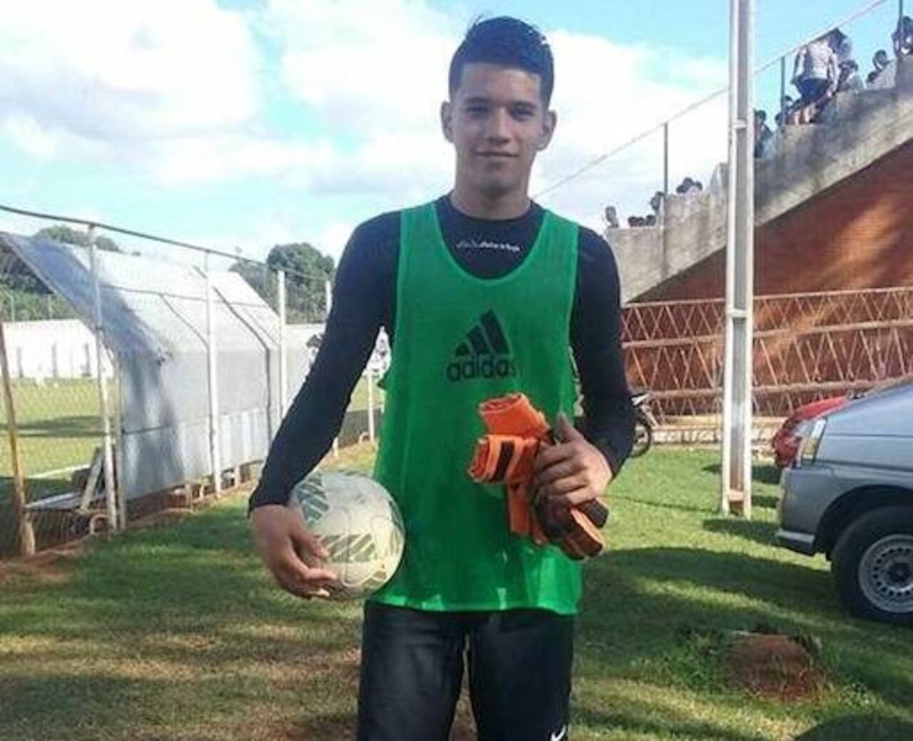 ARQUERO. Bruno Cañete, de la Sub 18 del Sport Colombia, que falleció durante un partido.