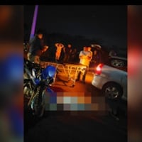 Motoca ñandereja tras choque vai