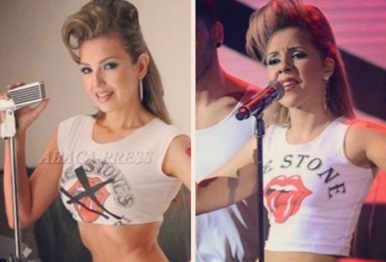 IMITADORA. La paraguaya se hizo conocida por imitar a Thalía en “Yo me llamo”.