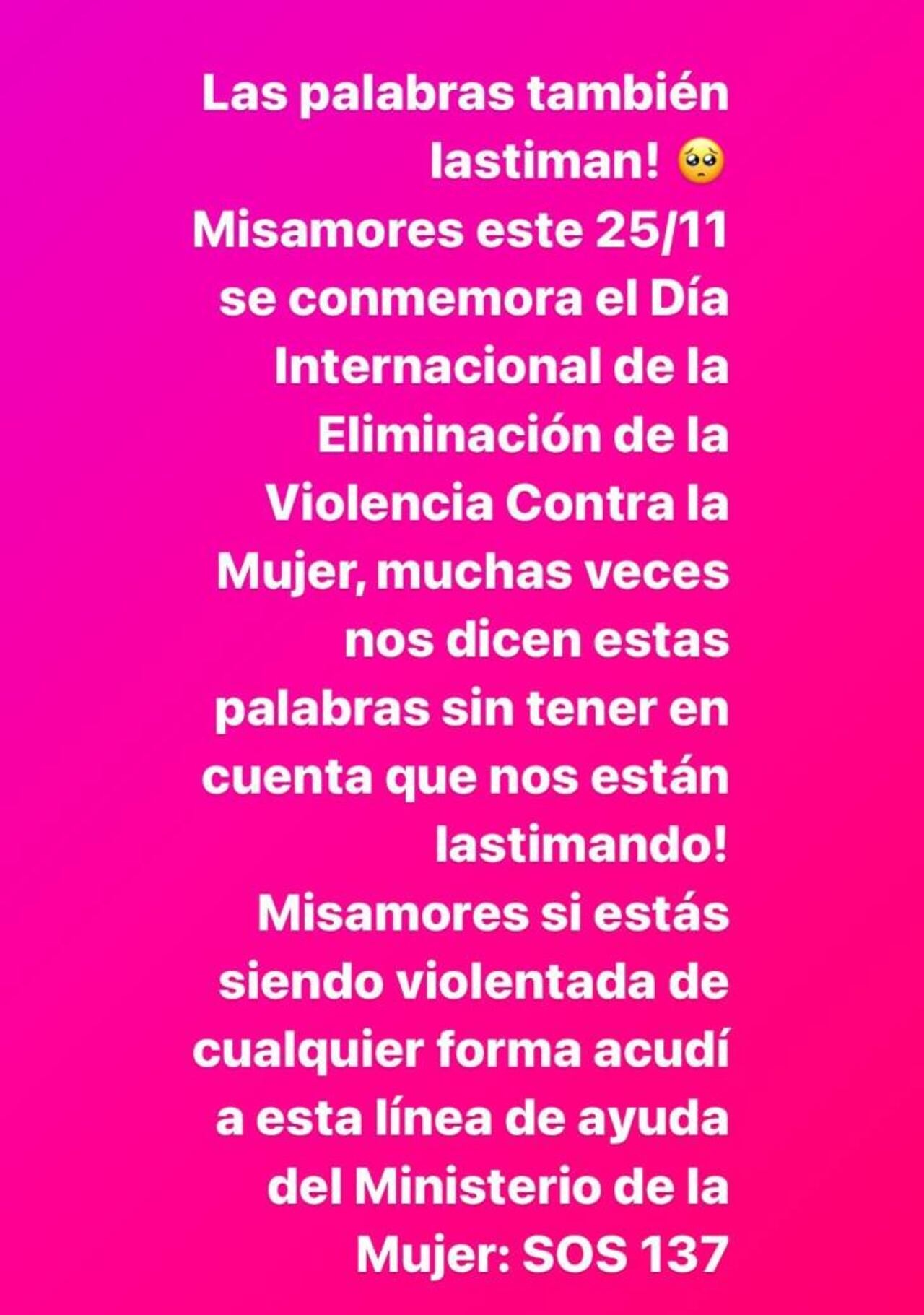 El texto que dejó la cuerona. (FOTO: @laurysdyva)