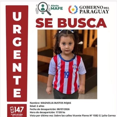 Continúa intensa búsqueda de niña de dos años