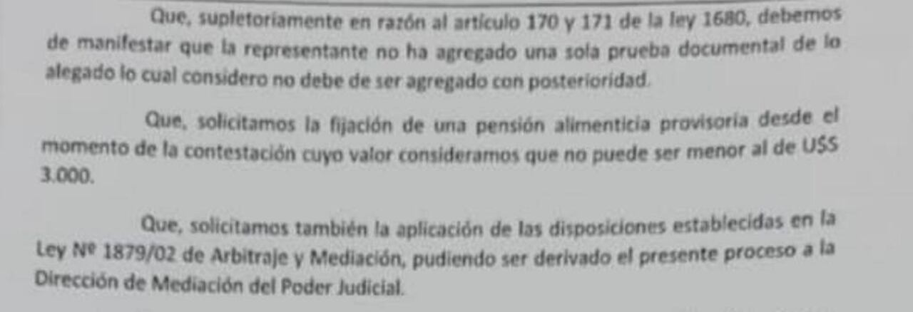 En el documento filtrado se puede leer que piden 3 mil dólares como mínimo, de manera provisoria, al jugador.