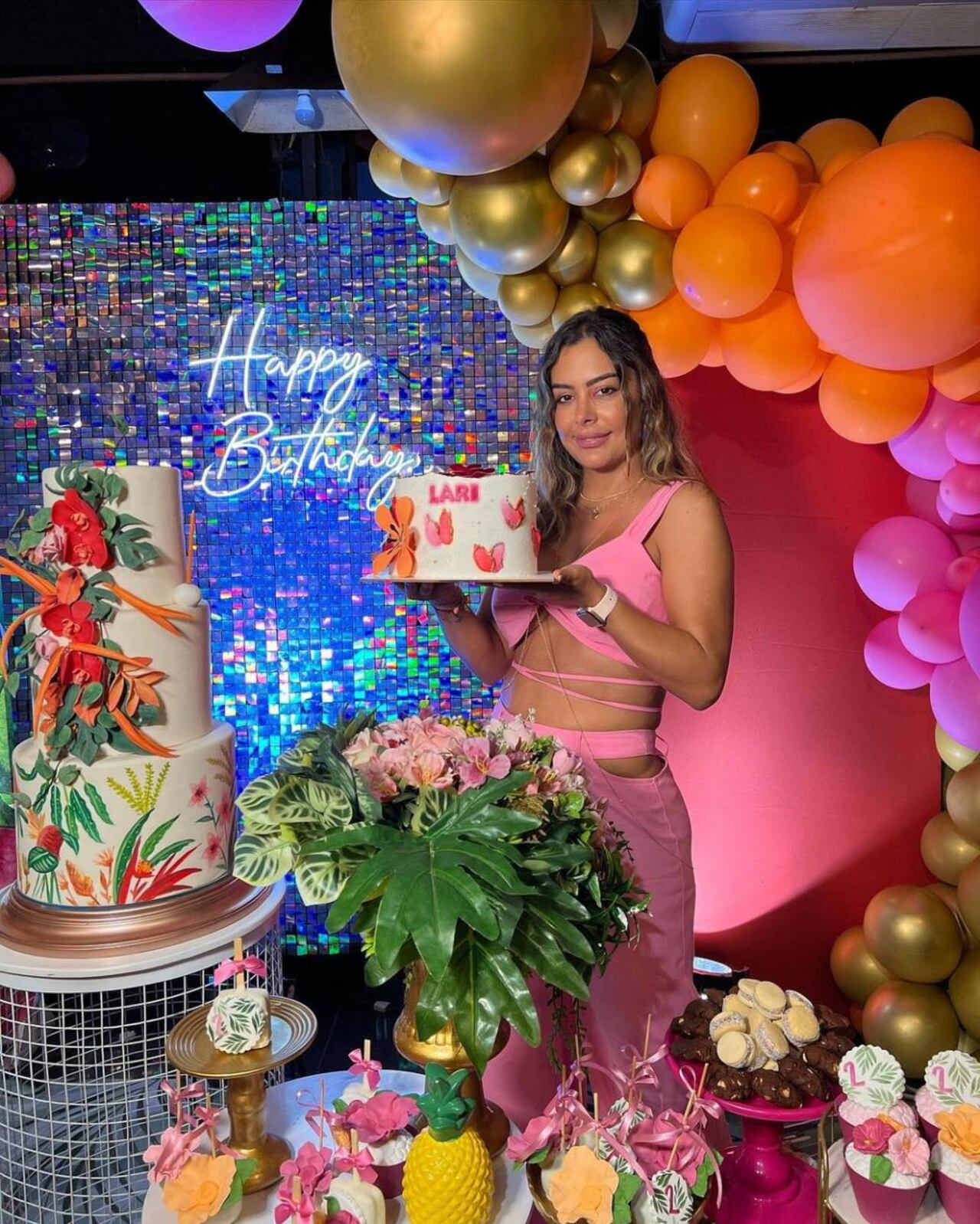 Un decorado precioso le armaron a Larissa para su fiesta de cumple. @larissariquelme