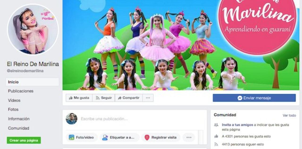 En Facebook figura esta cuenta denominada “El Show de Marilina”, aunque no se pudo confirmar si fue o no la utilizada por el pervertido.