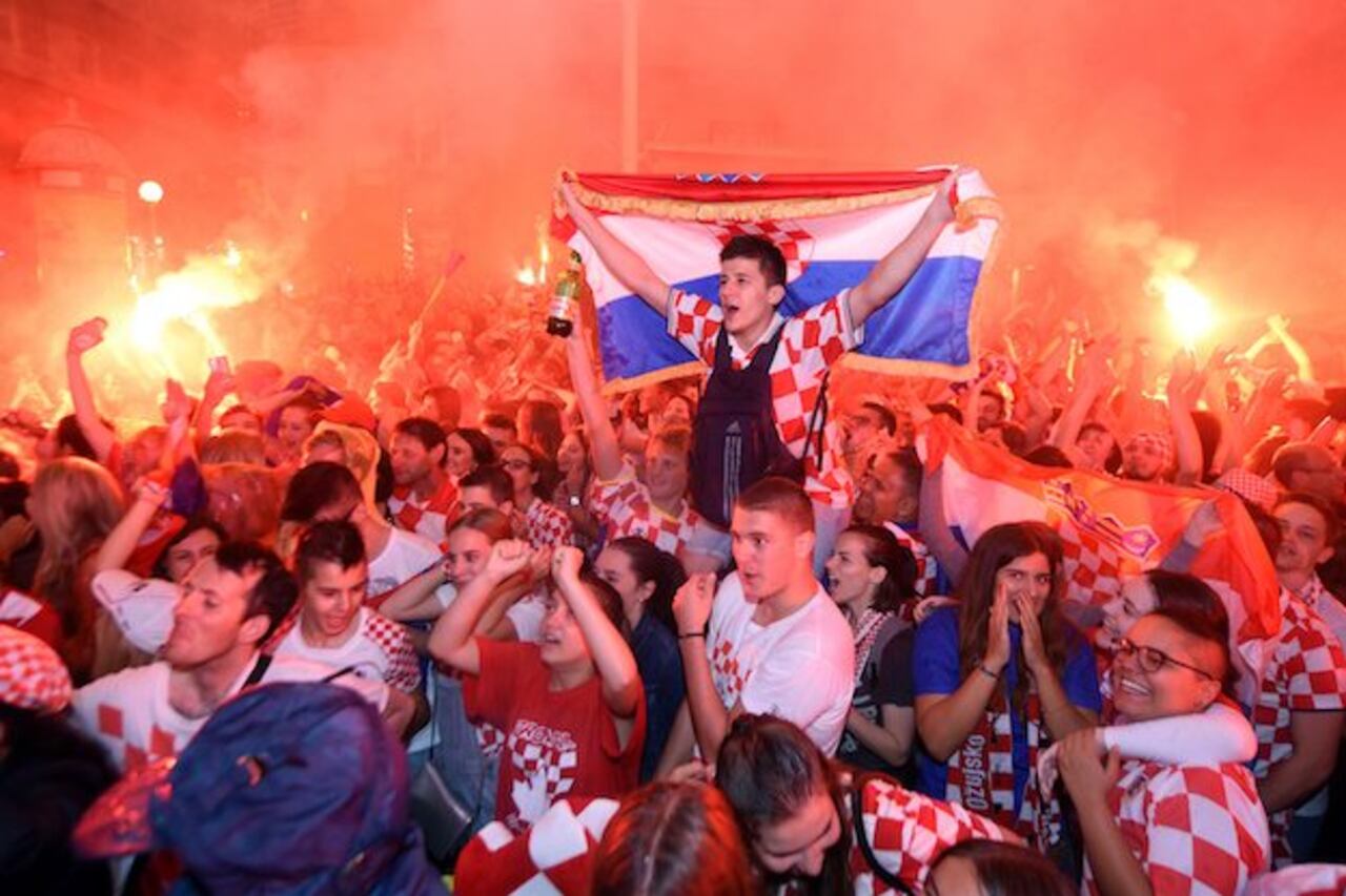 LOCURA. En la capital de Croacia, salieron todos a las calles.