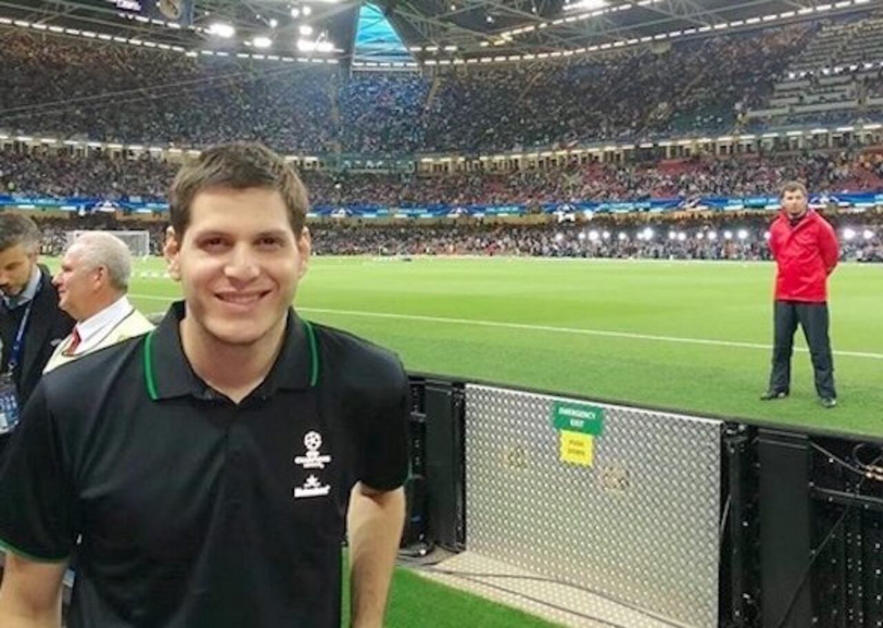 CARDIFF. El año pasado, Marcelo Burgos en la final de la Champions que disputaron Real Madrid y Juventus, en la capital de Gales.