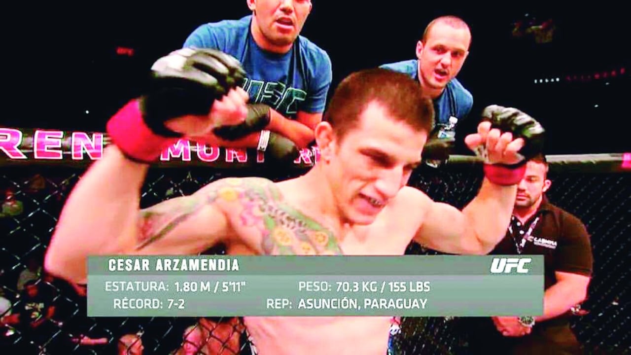 PELEA. Una de sus peleas, cuando estaba en la UFC.