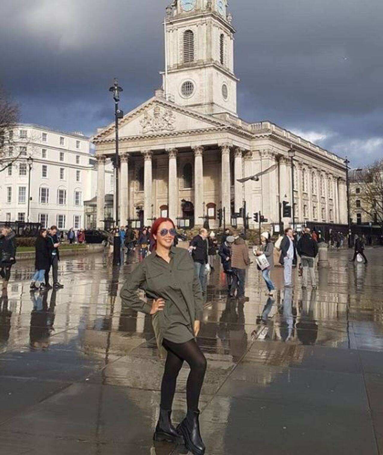 Cuando se paseaba por Londres, cuando allá ya tenían casos de VOVID-19, pero todavía no le daban mucha importancia.