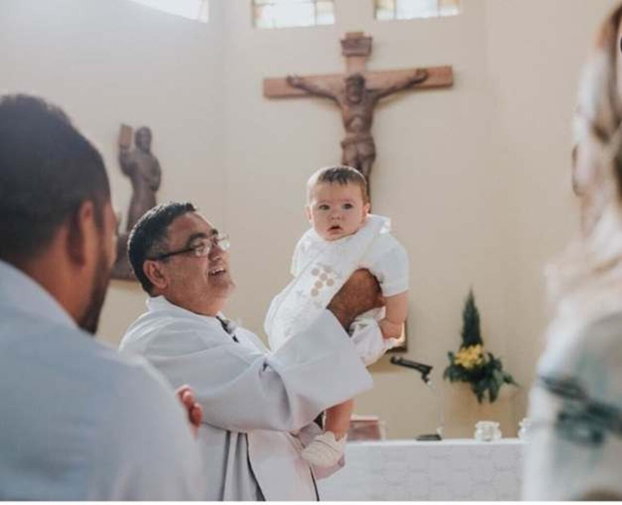 El pa’i que le dio la bendición al segundo hijo del defensor albirrojo.