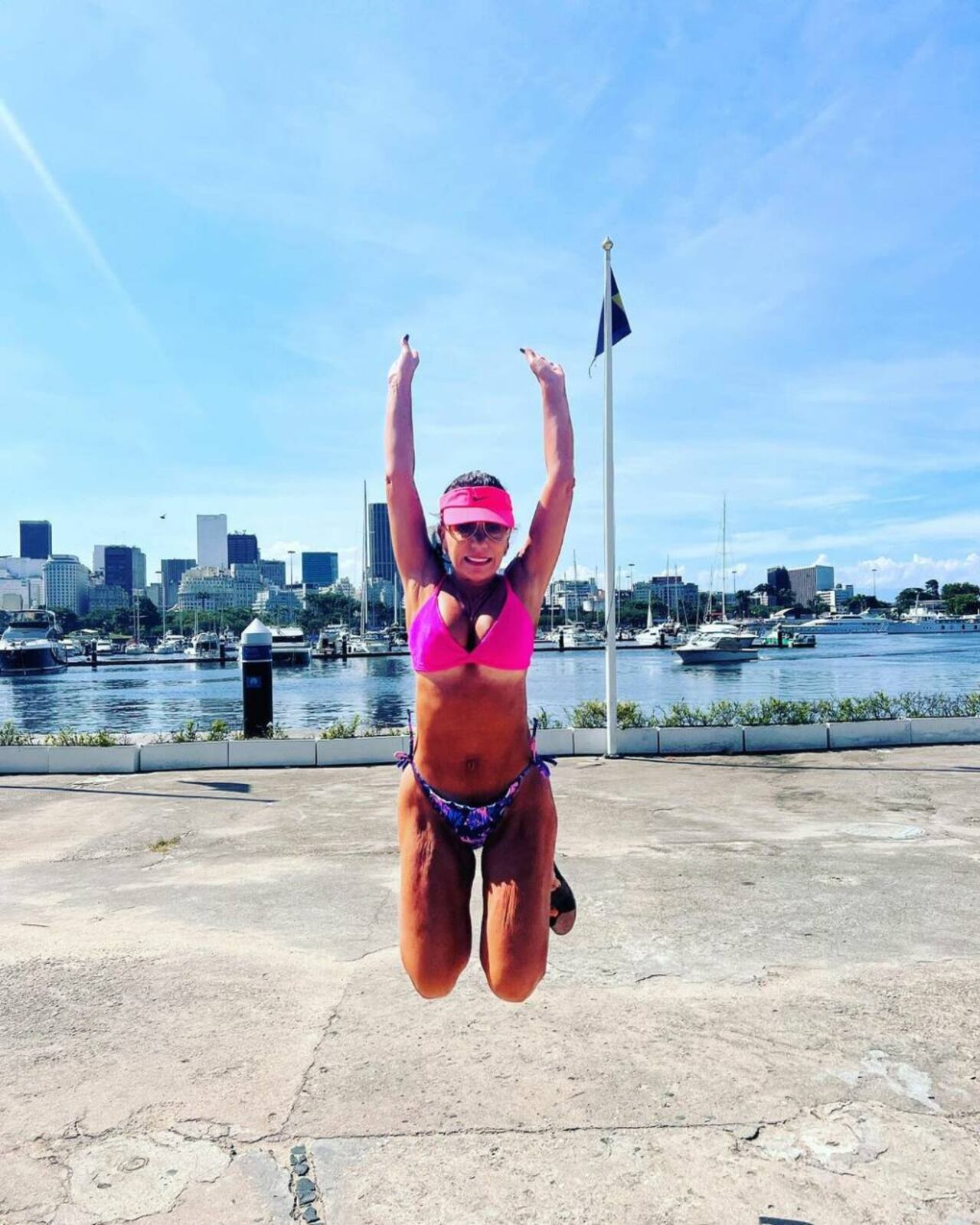 Nora Ruoti demostrando la energía de juventud que tiene, en su último en Río de Janeiro. @noraruoti
